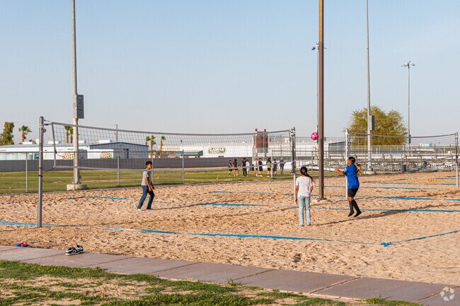 Kennedy Memorial Park in Yuma features courts for basketball, volleyball, and more.
