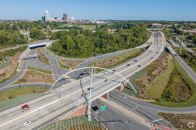 The arches signal your arrival in downtown Winston-Salem.