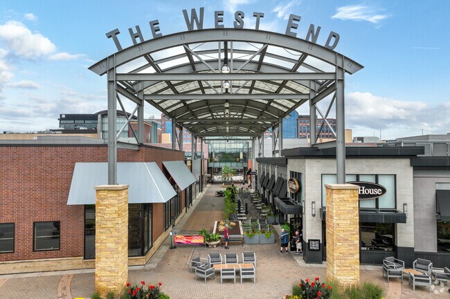 The West End is a popular dining and entertainment area near the Lake Forest neighborhood.
