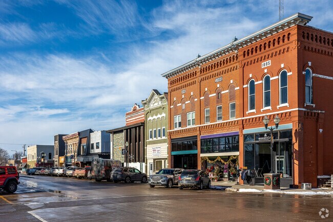 Historic and colorful buildings line downtown Jefferson and contain thriving businesses.