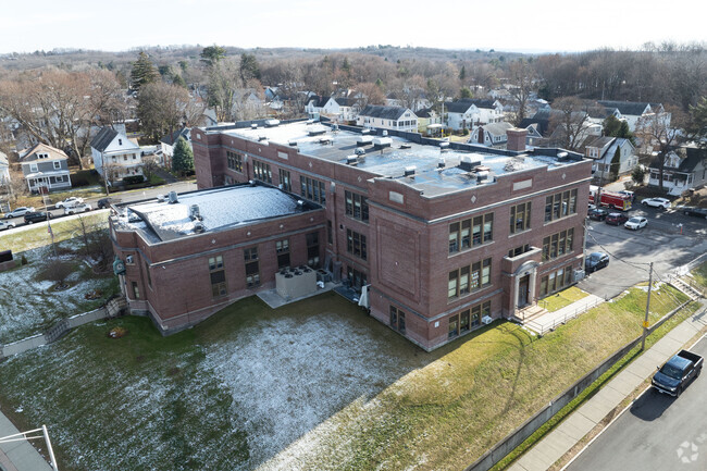 An aerial of PS18 in Troy, NY.