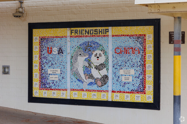 Friendship mosaic at Lunada Bay Elementary School.