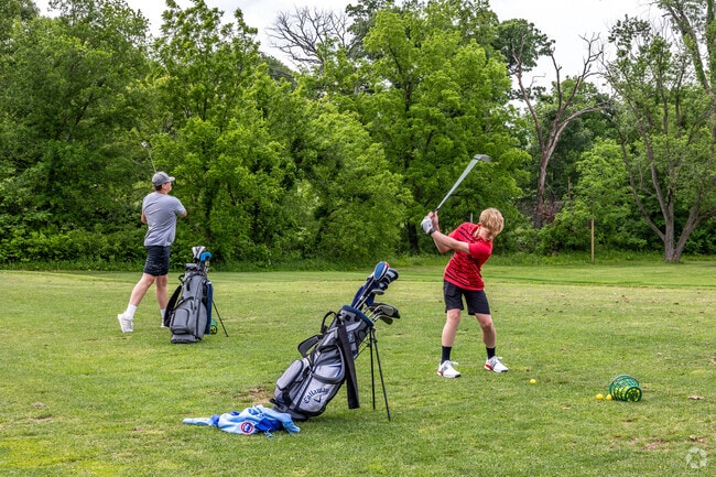 Gibson Woods Golf Course offers 18 scenic holes and a driving range.