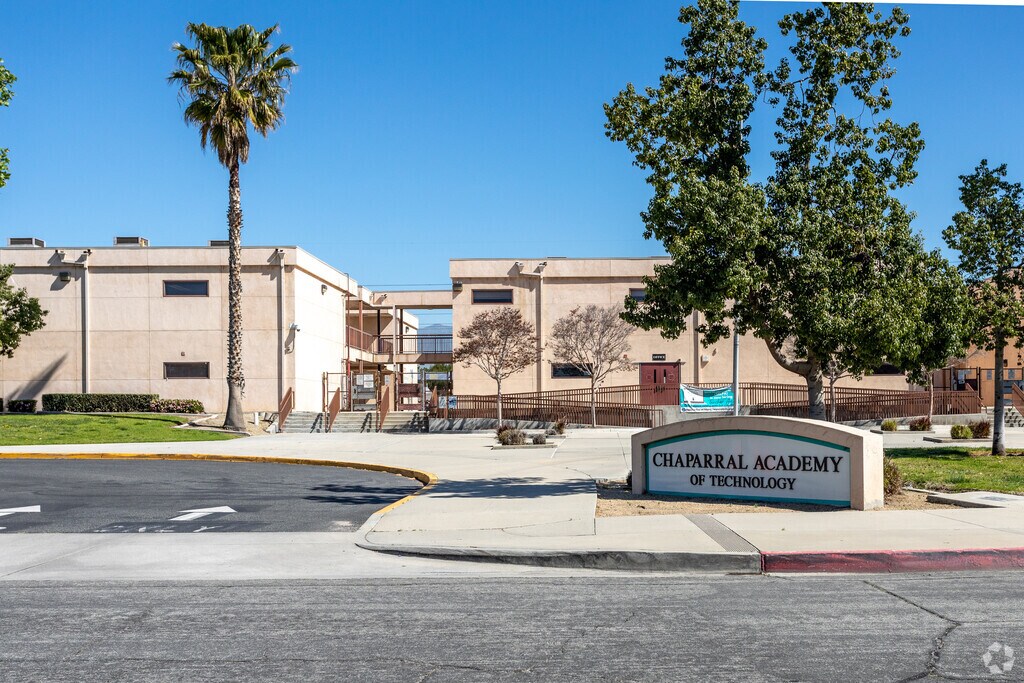 The main entrance of Chaparral Elementary School in Southridge Village.