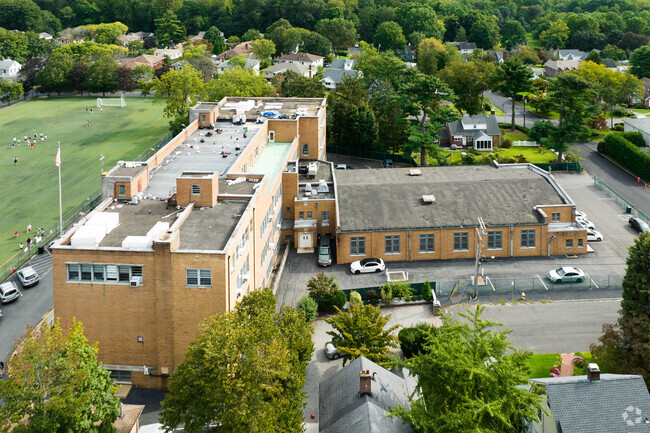 St Mary's College Preparatory High School has a big campus with parking spots