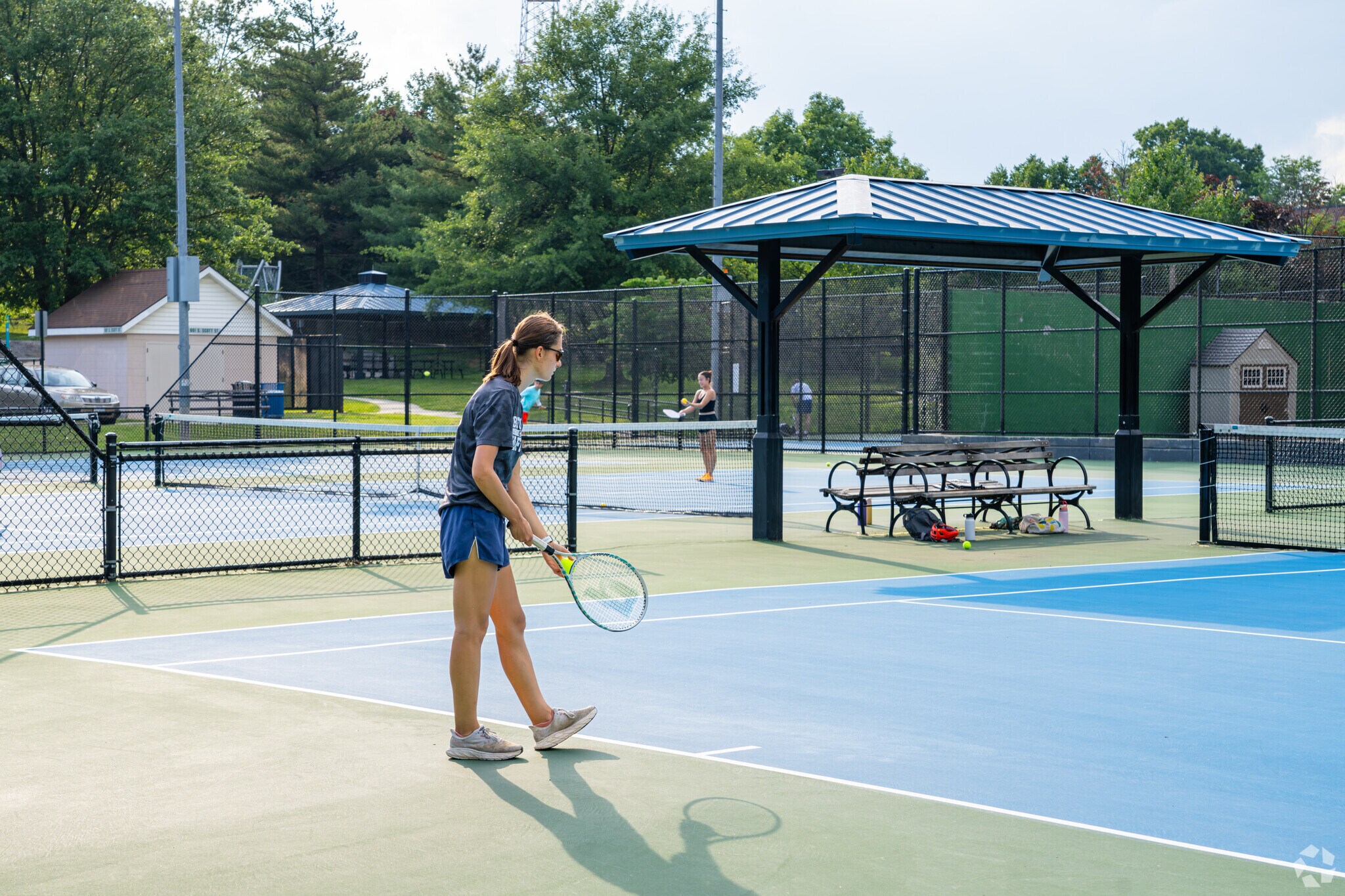 Foxcroft Heights residents can serve up some fun at Towers Park with a game of tennis.