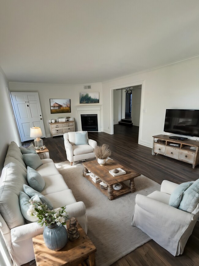 Living Room with Fireplace - Virtually Staged (Furniture Not Included)