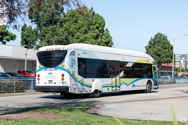 Foothill Transit stop near Country Crossing Park serves Phillips Ranch.