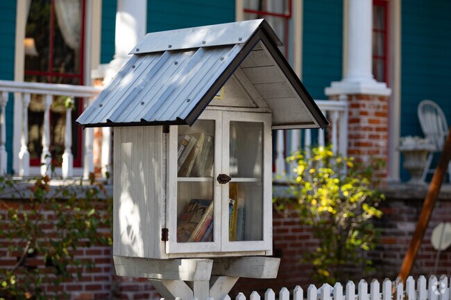 Eastside’s Little Library offers a spot to swap books with neighbors.