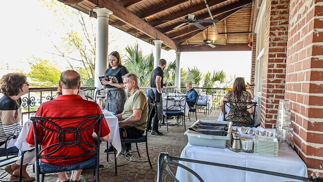 Fine dining overlooking Five Points makes for a delightful Spring evening.
