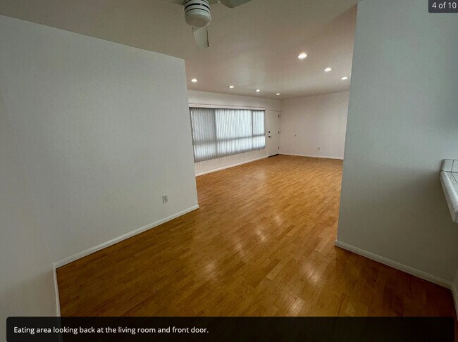 Dining area into living room