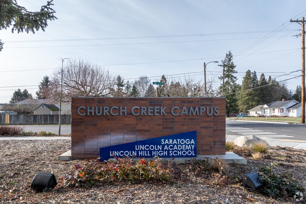 Lincoln Academy High School signage.