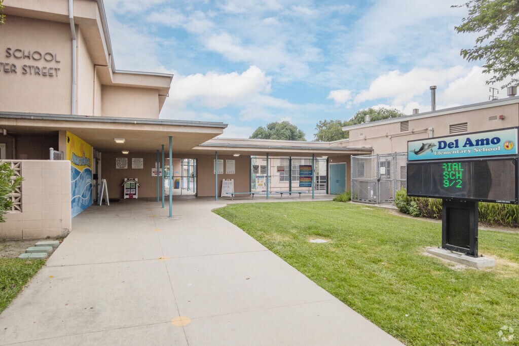 The Del Amo Elementary School entrance.