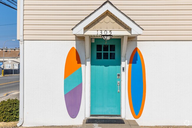 The front doors in Seaside Heights exude personality, welcoming you into a town where beach life is the everyday lifestyle.