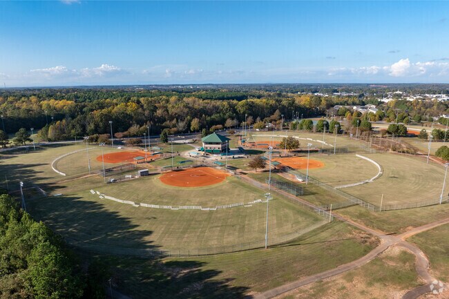 The sports and recreation center in Anderson has a large variety of sporting fields and areas.