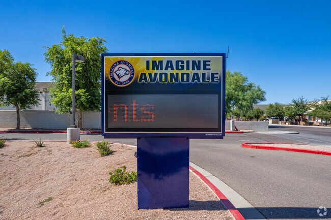 Welcome to Imagination: Monument Sign at Imagine Avondale Elementary in Avondale.