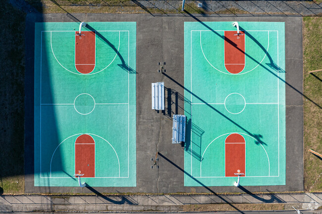Geraldine Claytor Magnet Academy has basketball courts for their athletes.