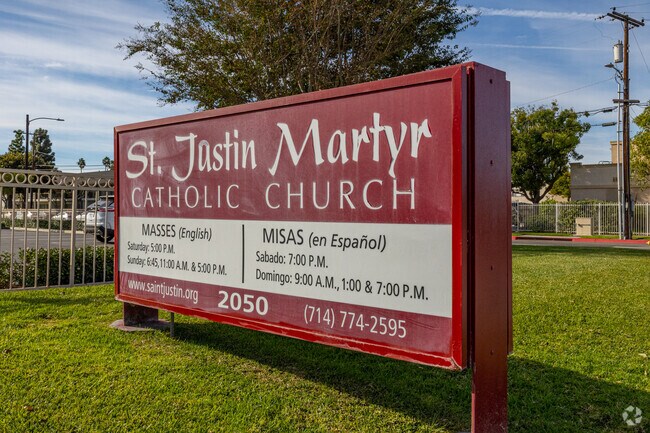 Teachers encourage learning at St. Justin Martyr School.