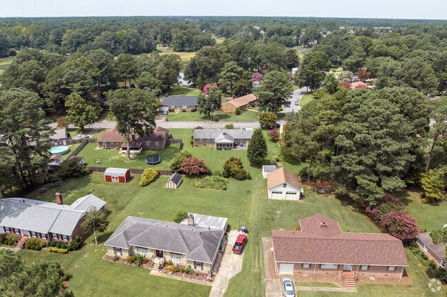 Western Branch features homes ranging from small single-story houses to large two-story homes.