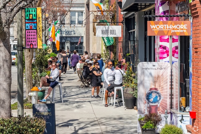 Downtown Decatur buzzes with outdoor dining and weekend activities.