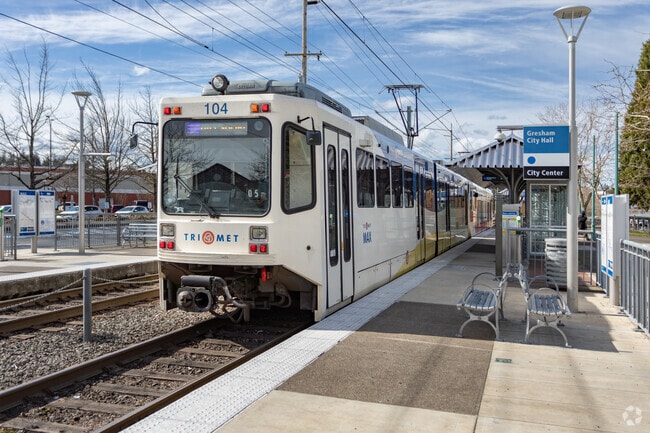 MAX light rail stop connects Northwest Gresham to the greater Portland metro with ease.
