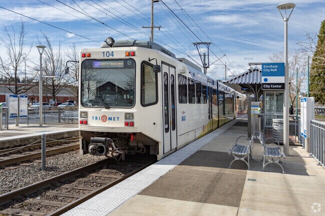 MAX light rail connects Rockwood to Portland in under an hour.