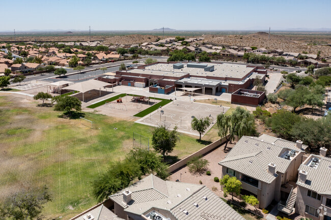 Kyrene de la Sierra School aerial view.