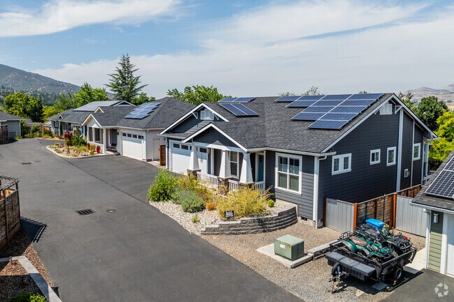 Railroad District in Ashland features a variety of newer-built homes with solar systems.