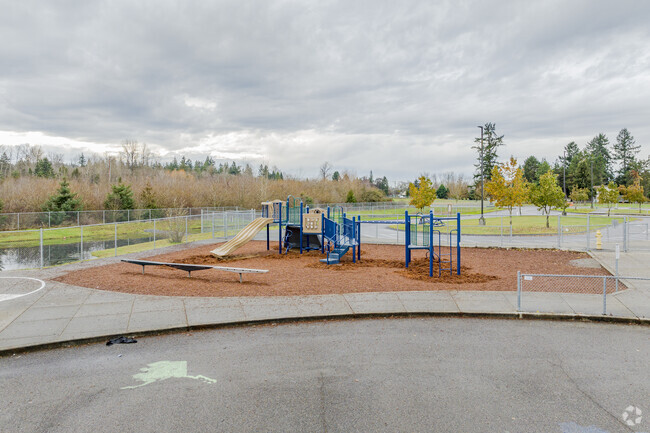 Small playground area at Nelson Elementary School.