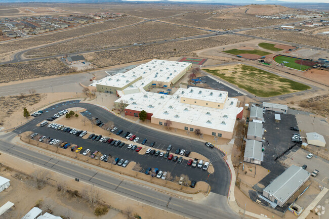 On a larger lot Eagle Ridge Middle School has plenty of room for growth.