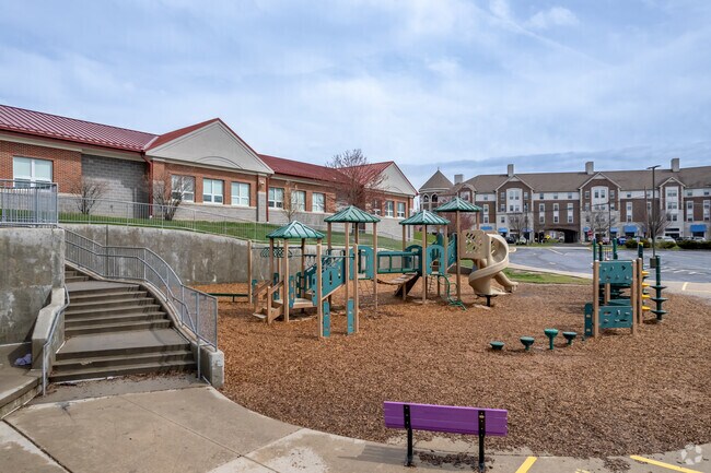 Barberton Intermediate School offers students a large playground to enjoy at recess.