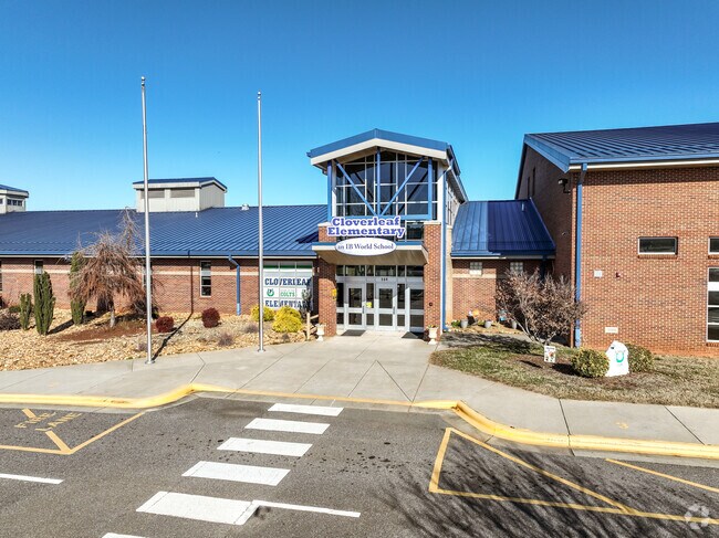 The entrance to Cloverleaf Elementary School in Statesville.