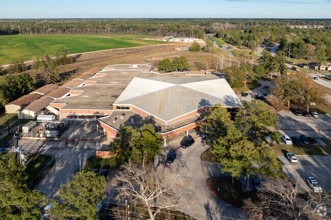 A view from above of Smith Elementary School.