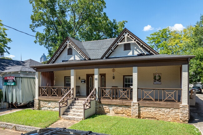 Though new housing options are appearing in Sweet Auburn, you can find historic brick cottages.