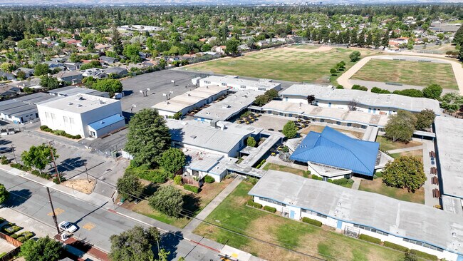 Aerial view of the Joaquin Miller Middle School campus.