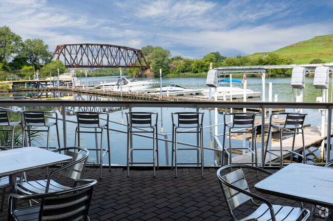Waterfront Marine outdoor bar where you can catch the sunset while having a drink, Burnham, IL