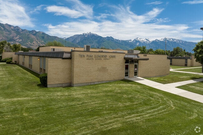 Spectacular mountain views from the front of Twin Peaks Elementary School.