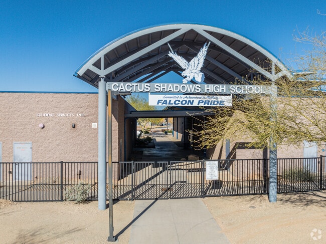 Cactus Shadows High School stands as an educational beacon for the youth.