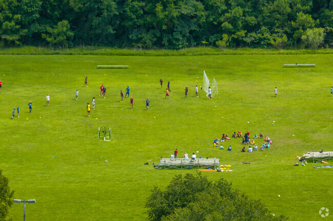 Grace School has a large athletic and PE area to keep students active.
