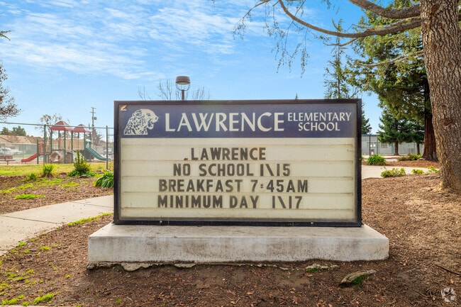 Lawrence Elementary is a well-kept facility in North Lodi.