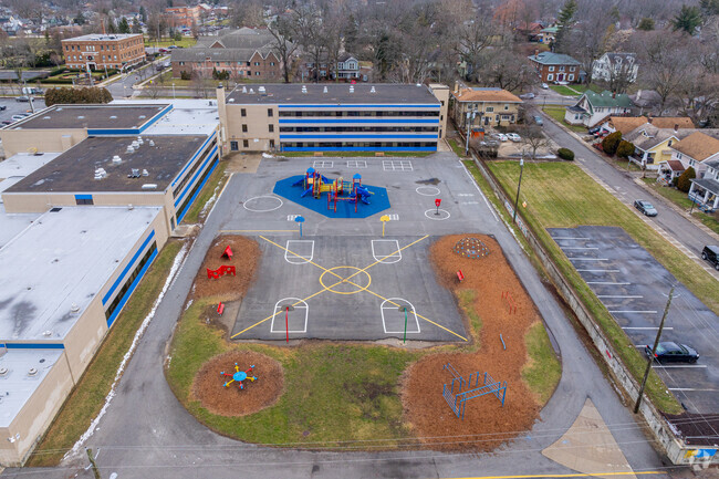 Students at Fairfield Elementary School have a large playground area to explore.