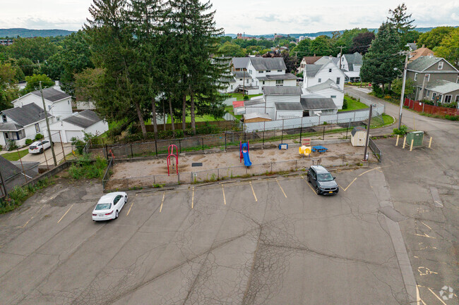 Woodrow Wilson Elementary School  also has a smaller playground off the parking lot.
