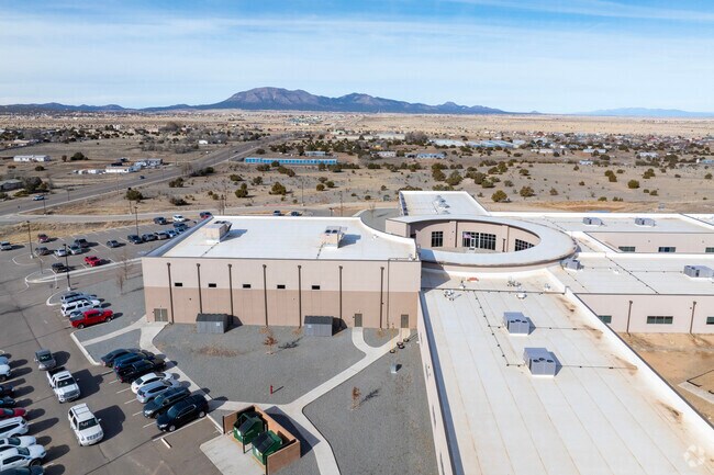 A birds eye view of Estancia Valley Classical.