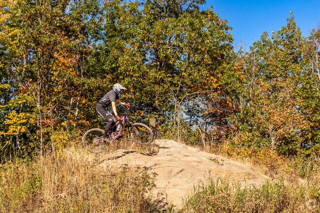 The mountain bike course offers a variety of terrains for all skill levels.