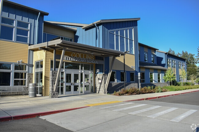 Collins Elementary near Clover Creek serves students in grades K-5.