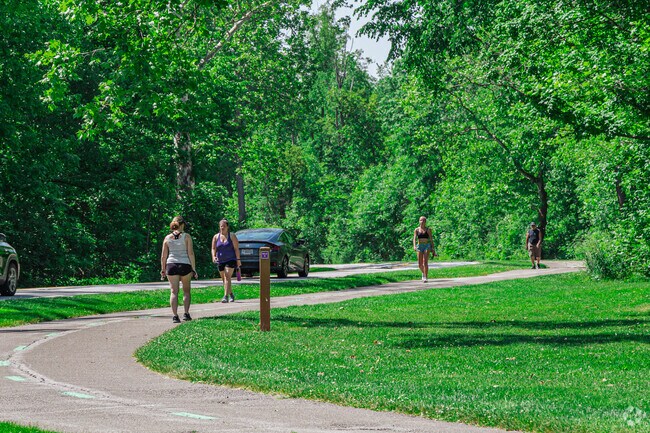 North Royalton has many parks with walking trails that wind through lush wooded areas.