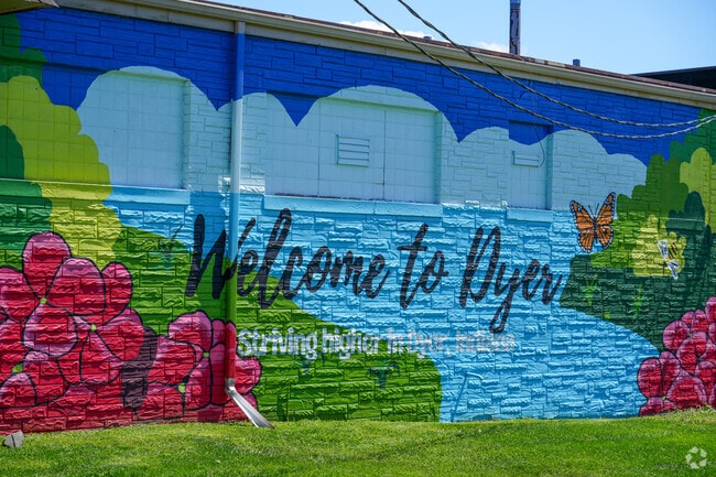 Dyer is full of artful and creative murals.