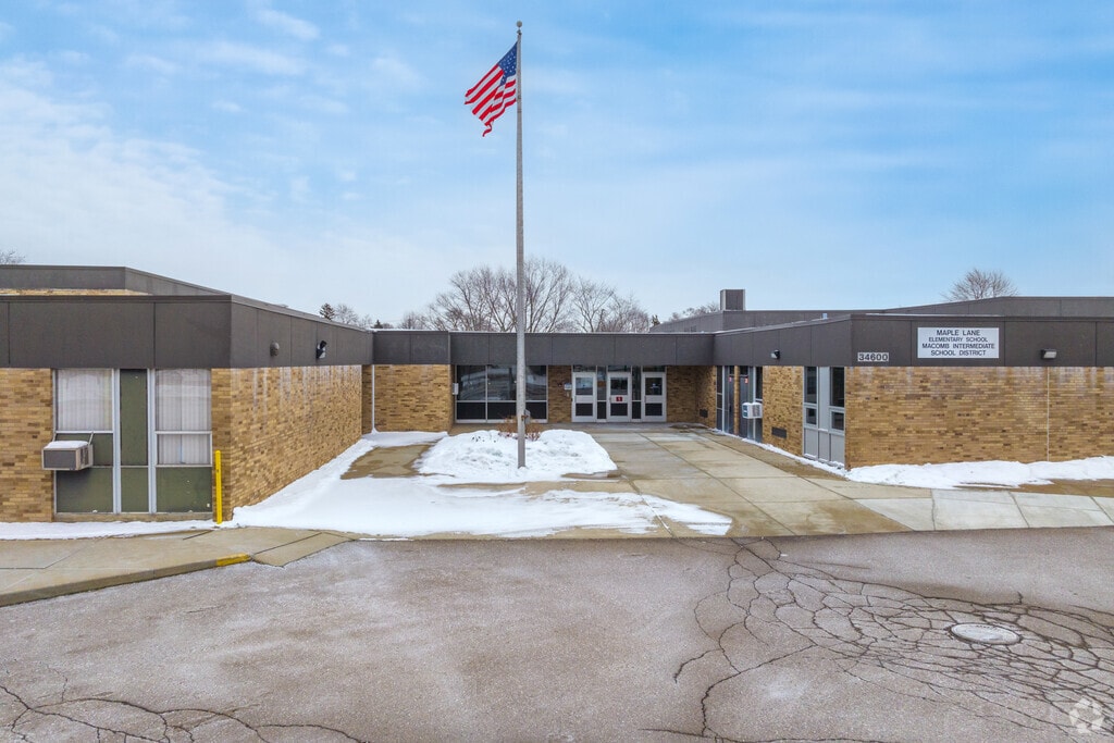 The main entrance at Maple Lane School.