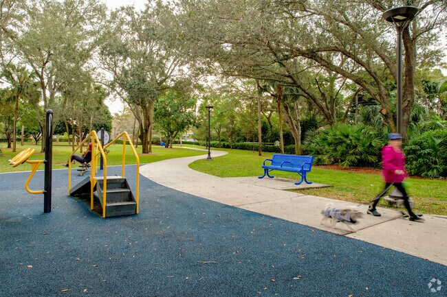 Parks with exercise equipment is common in the Winston Park neighborhood of Coconut Creek, FL.
