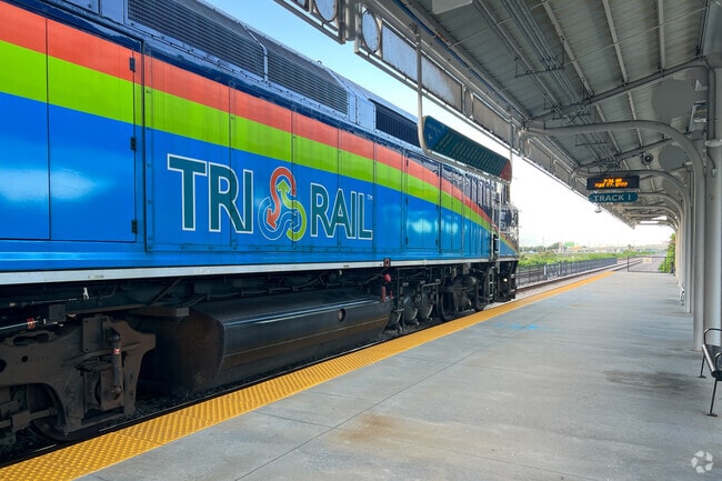 Tri-Rail offers easy rail access between Miami and West Palm Beach near Hallandale Beach.